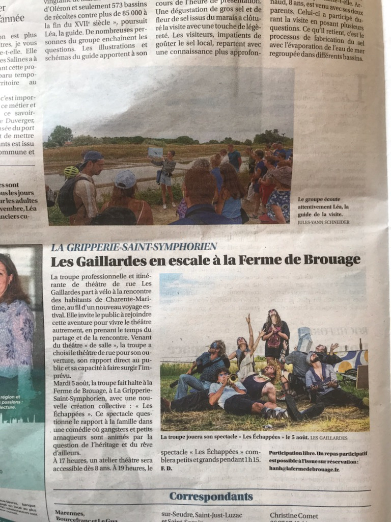 Les Gaillardes en escale à la ferme de Brouage - Sud Ouest